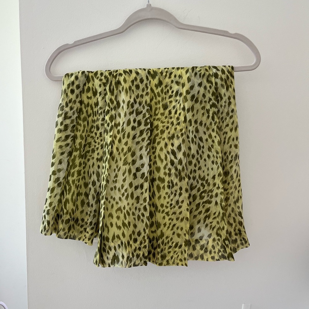 Carlisle Green and Black Mini Skater Skirt
